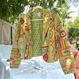 Chico's Multicolor Embroidered Jacket
